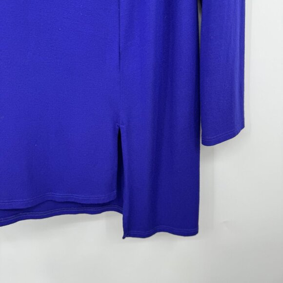 Eileen Fisher Viscose Jersey Shirt woman’s size plus size 1X blueish purple - Picture 3 of 10